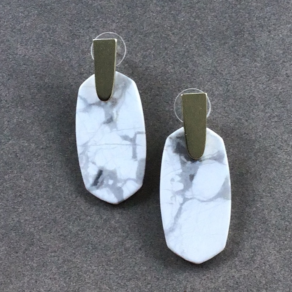 Kendra Scott Aragon Gold Marble Drop Earrings